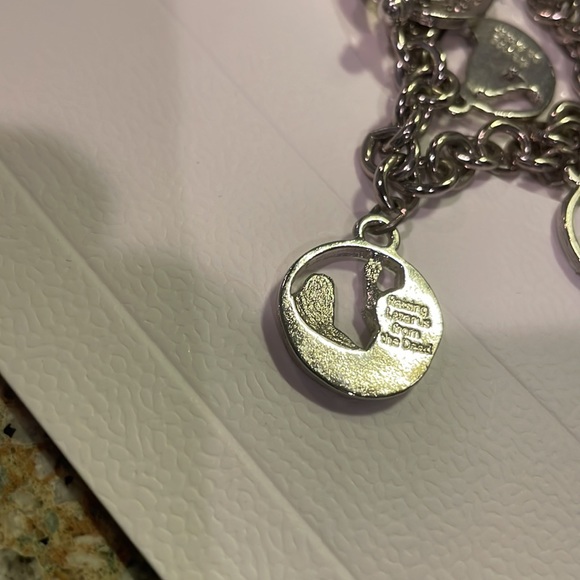 Miracles of Christ heavy sterling silver reversible seven charm bracelet - Picture 11 of 16